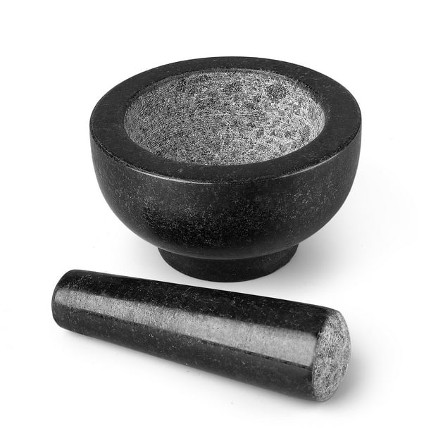 Details about  / Granite Mortar and Pestle Set Solid Stone Grinder Bowl 5.5/" For Guacamole Herbs